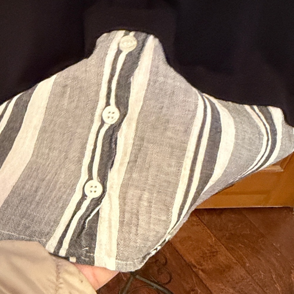🎬🎬🎬bogoho🎬🎬🎬Alyx Black and Gray Striped Layered Sweatshirt-XXL - Picture 6 of 8